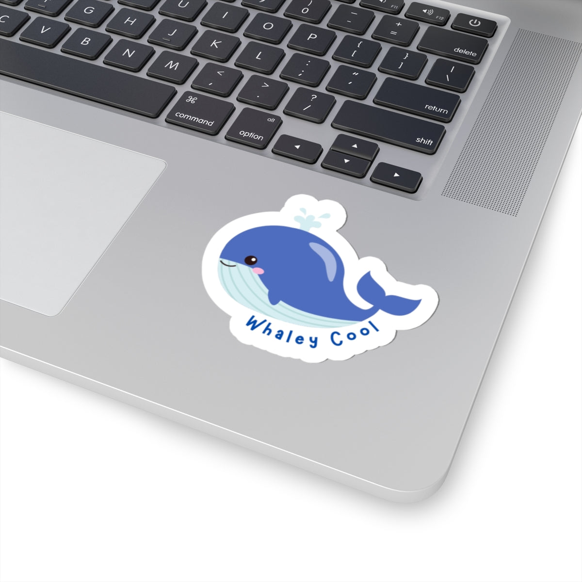 Whaley Cool Stickers | Cute Whale Kiss-Cut Decals for Laptops, Journals, Water Bottles, Kids Parties, Ocean Lovers