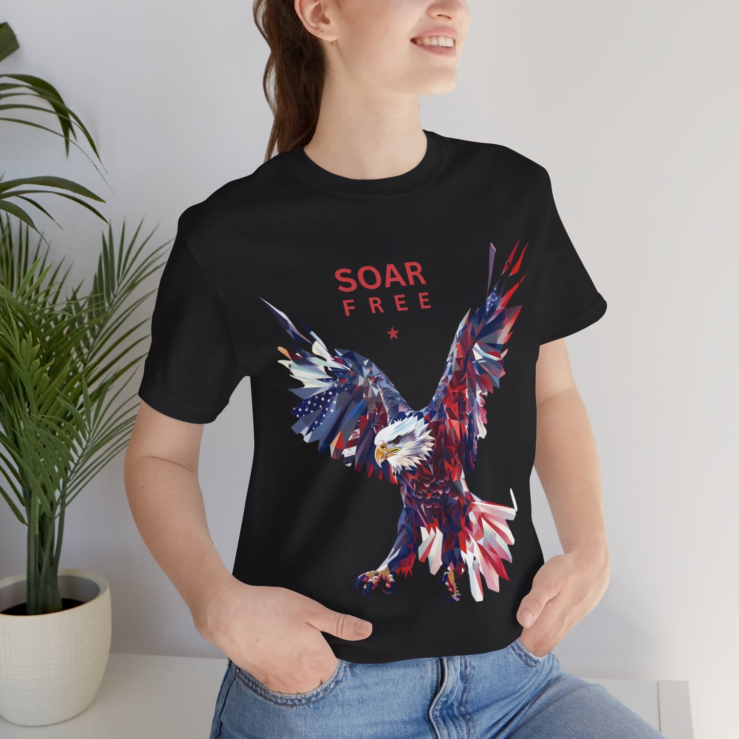 Soar Free Eagle Graphic Tee perfect for Independence day celebrations for the true patriot and wildlife lover.