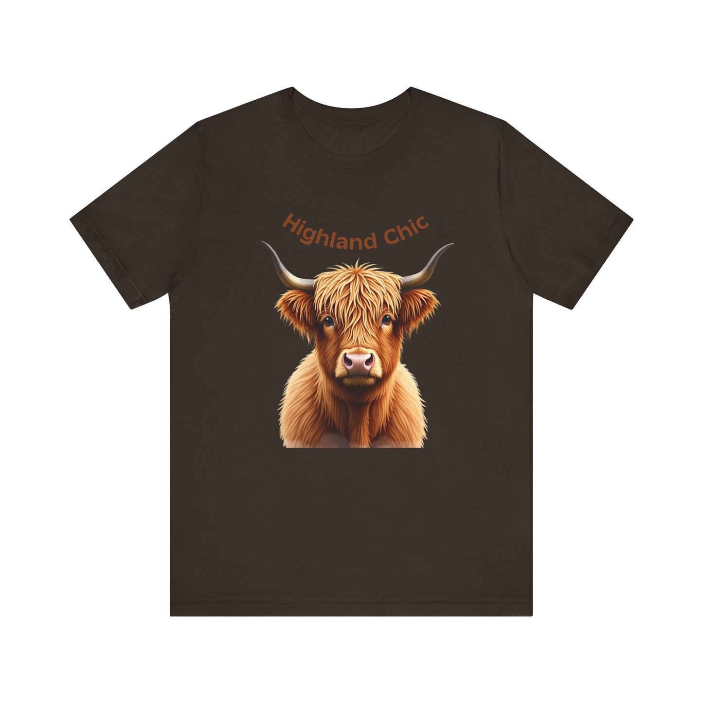 Highland Chic Unisex Tee - Cute Highland Cow T-Shirt for Animal Lovers