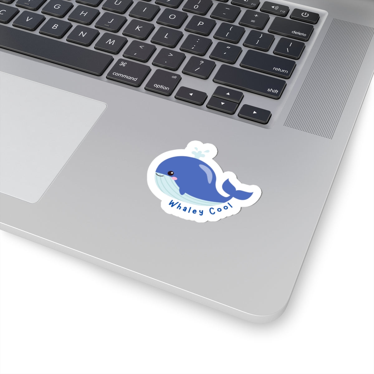 Whaley Cool Stickers | Cute Whale Kiss-Cut Decals for Laptops, Journals, Water Bottles, Kids Parties, Ocean Lovers