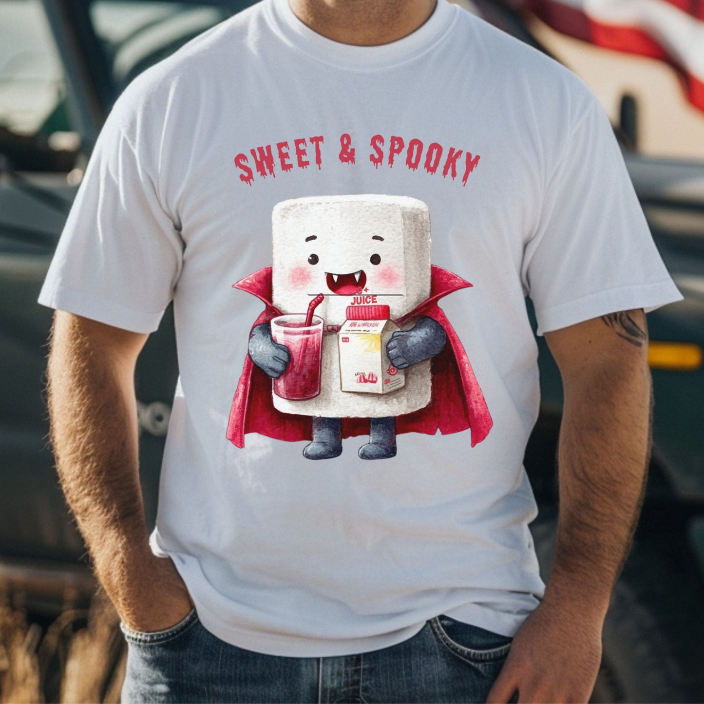 Halloween Marshmallow Vampire Blood Shirt Spooky Halloween T-Shirt Halloween Gift for Him Gift for Him