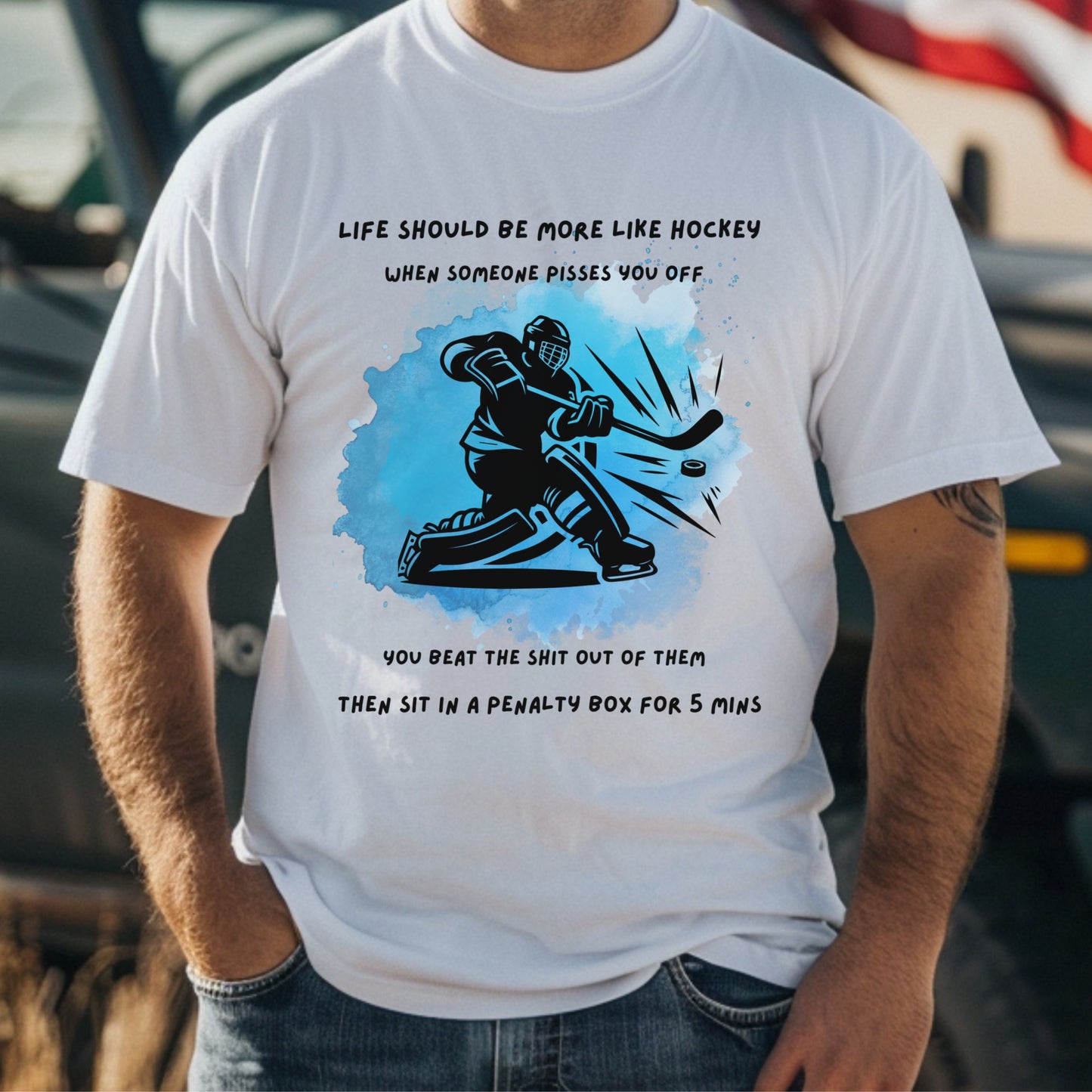 Sarcastic Hockey Tee Life Should Be More Like Hockey Unisex Jersey Short Sleeve T-Shirt Funny Sports Shirt, Penalty Box Humor, Hockey Fan