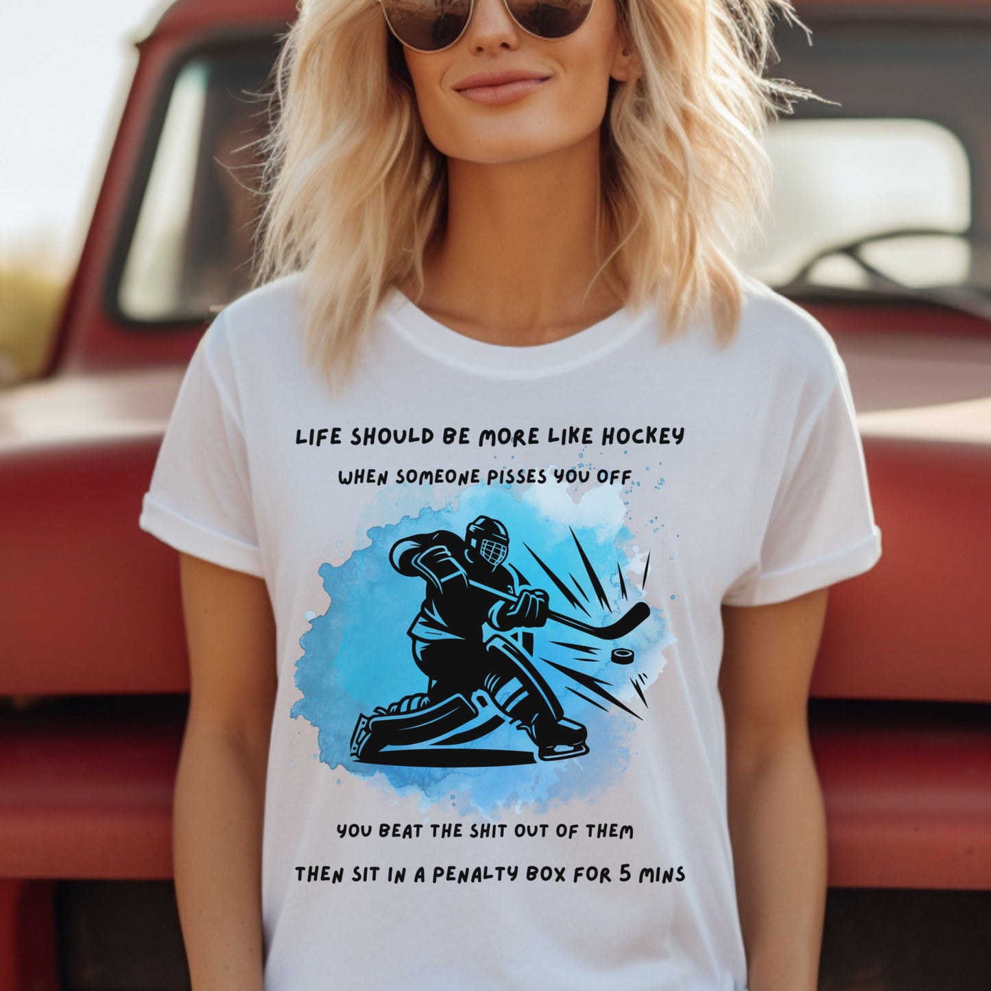 Sarcastic Hockey Tee Life Should Be More Like Hockey Unisex Jersey Short Sleeve T-Shirt Funny Sports Shirt, Penalty Box Humor, Hockey Fan