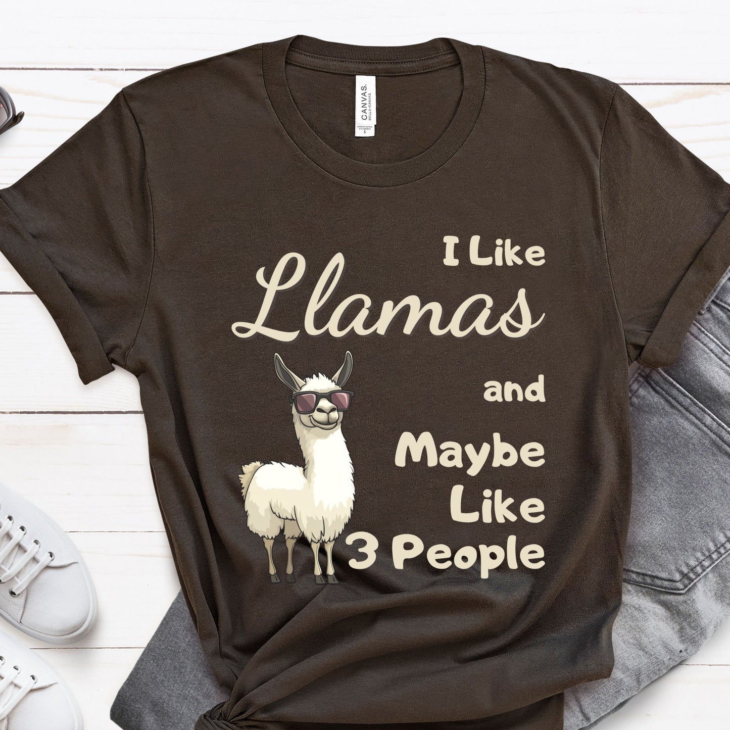 Funny LLama Unisex Tee Humorous Llama Joke Tee for Animal Lover Birthday Gift Sarcastic Llama Gift T-shirt