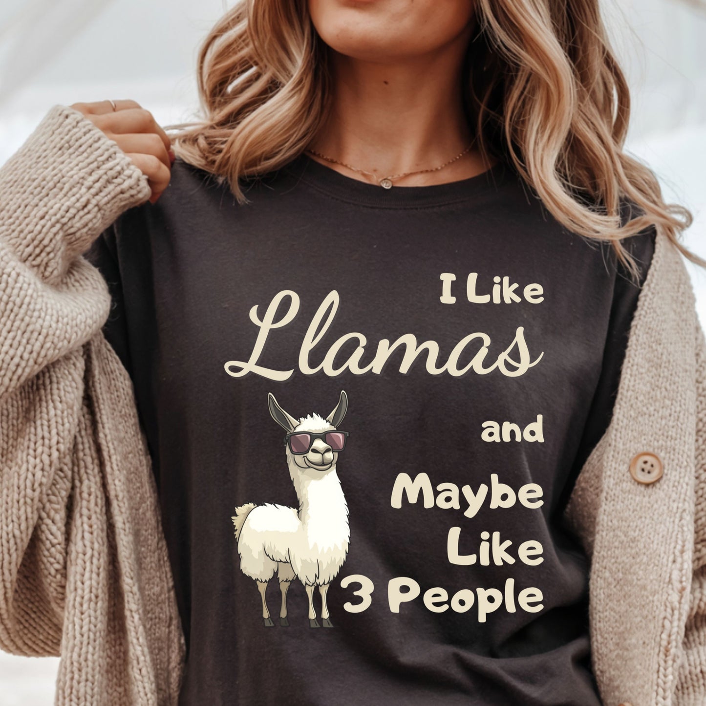 Funny LLama Unisex Tee Humorous Llama Joke Tee for Animal Lover Birthday Gift Sarcastic Llama Gift T-shirt