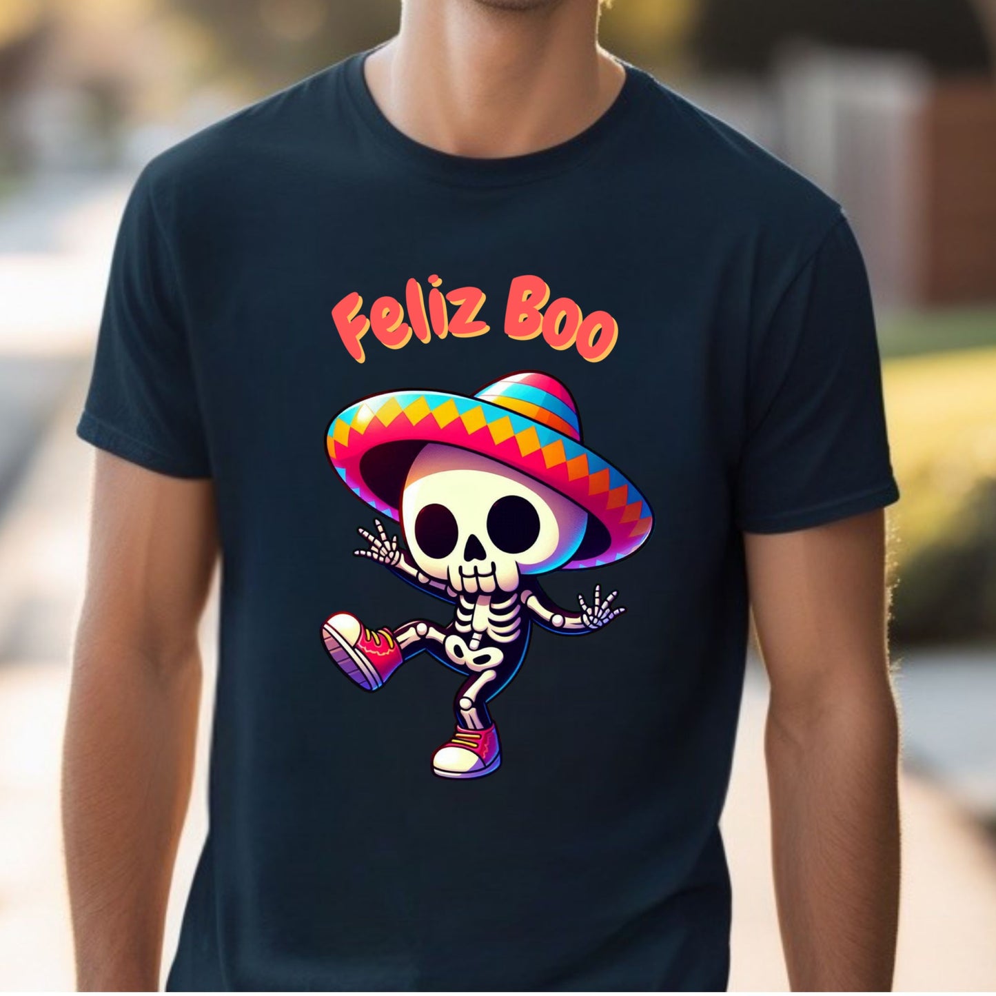 Halloween Cute Skeleton Sombrero T-shirt Spooky Funny Halloween Skeleton Tee in Mexican Sombrero Skeleton Tshirt