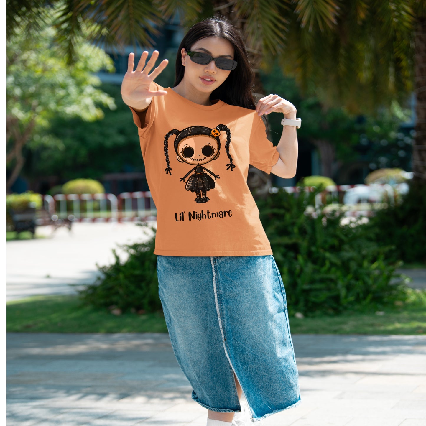 Halloween style Scarey Doll T-shirt Spooky Halloween Shirt Kawaii Style Creepy Doll Spooky Celebrations Halloween Gift for Her
