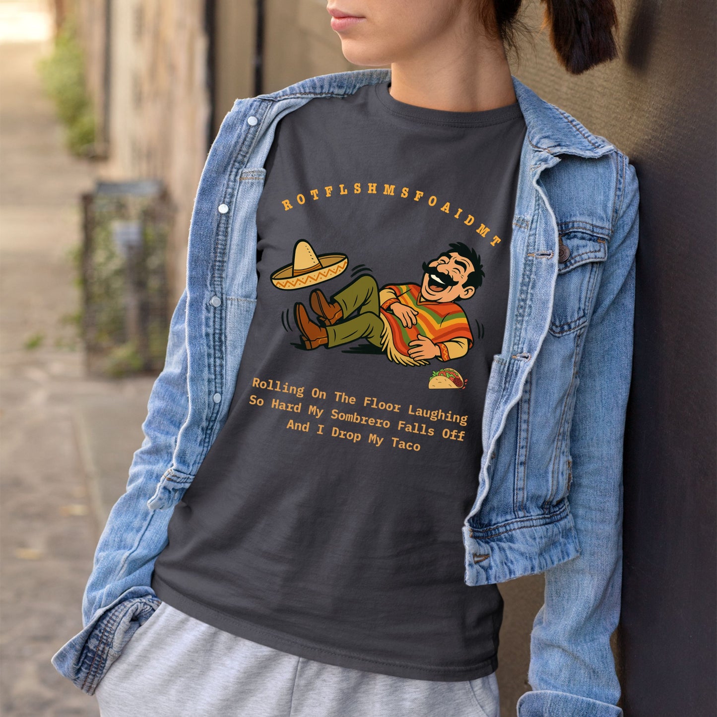 Funny Taco Tee Funny Mexican Sombrero Taco Meme T-Shirt Humorous Funny Mexicana Acronym Tee Gift for Her Gift for Him