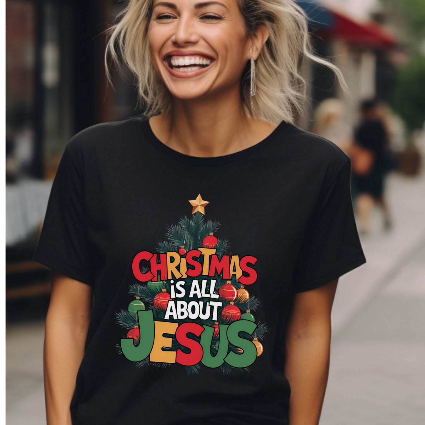 Christmas Is All About Jesus T-shirt: Christian Christmas Tee, Religious Holiday TShirt, Faith-Based Christmas Top