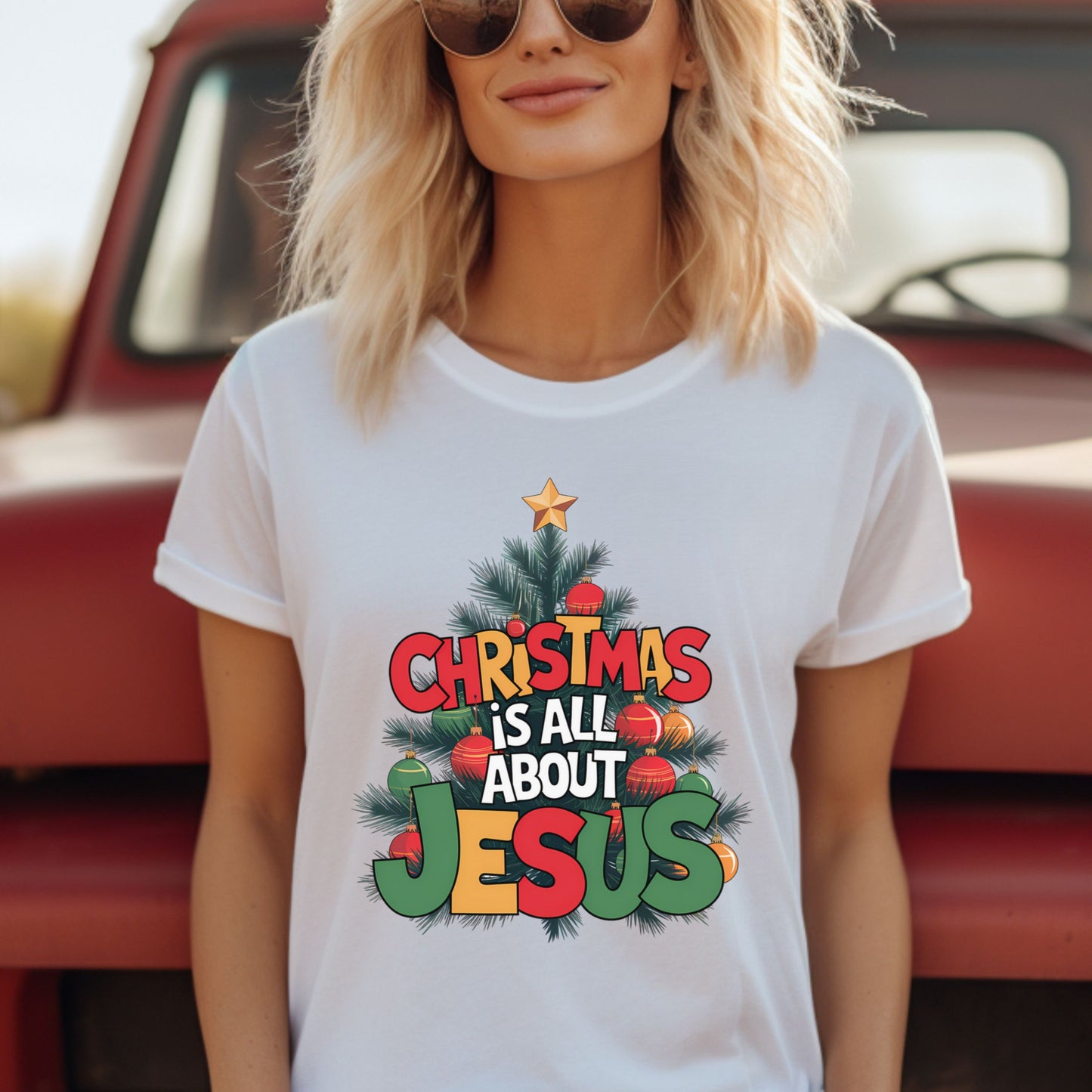 Christmas Is All About Jesus T-shirt: Christian Christmas Tee, Religious Holiday TShirt, Faith-Based Christmas Top