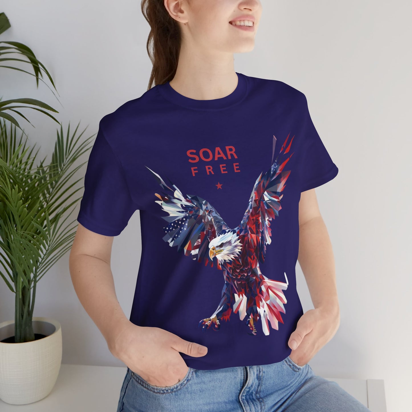 Soar Free Eagle Graphic Tee perfect for Independence day celebrations for the true patriot and wildlife lover.