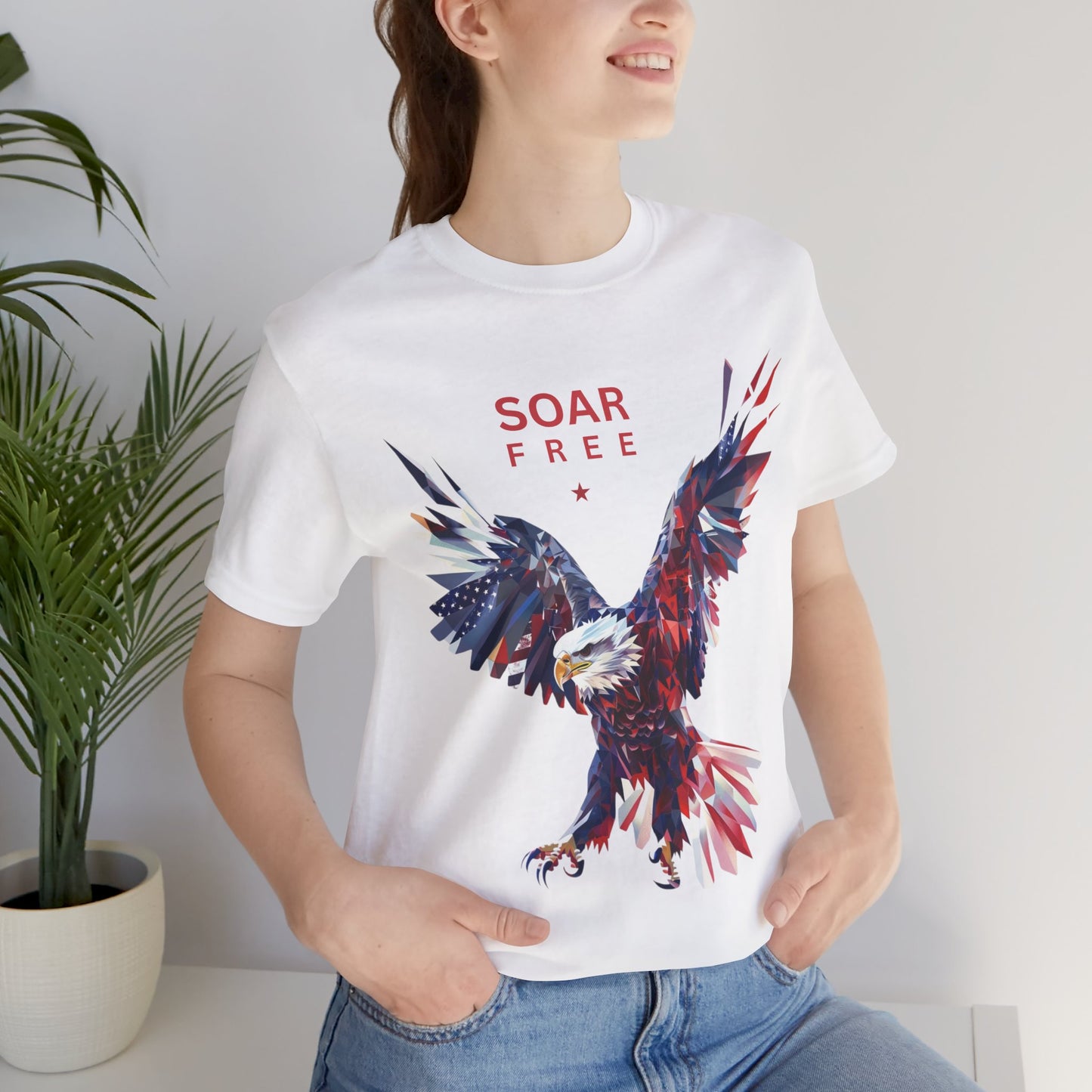 Soar Free Eagle Graphic Tee perfect for Independence day celebrations for the true patriot and wildlife lover.