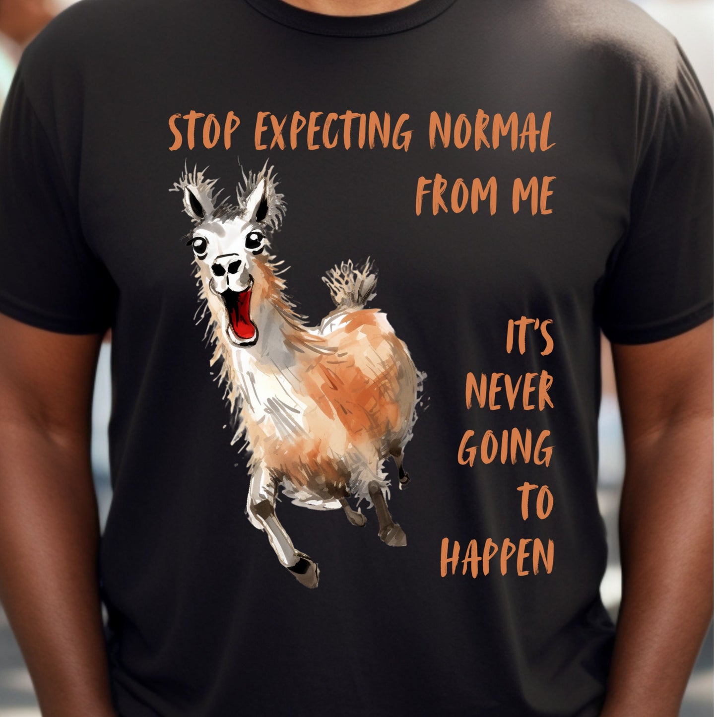 Funny Llama Tee, Funny Graphic Crazy LLama Tshirt, Llama lover T-shirt, Not Normal Gift for Llama Lover