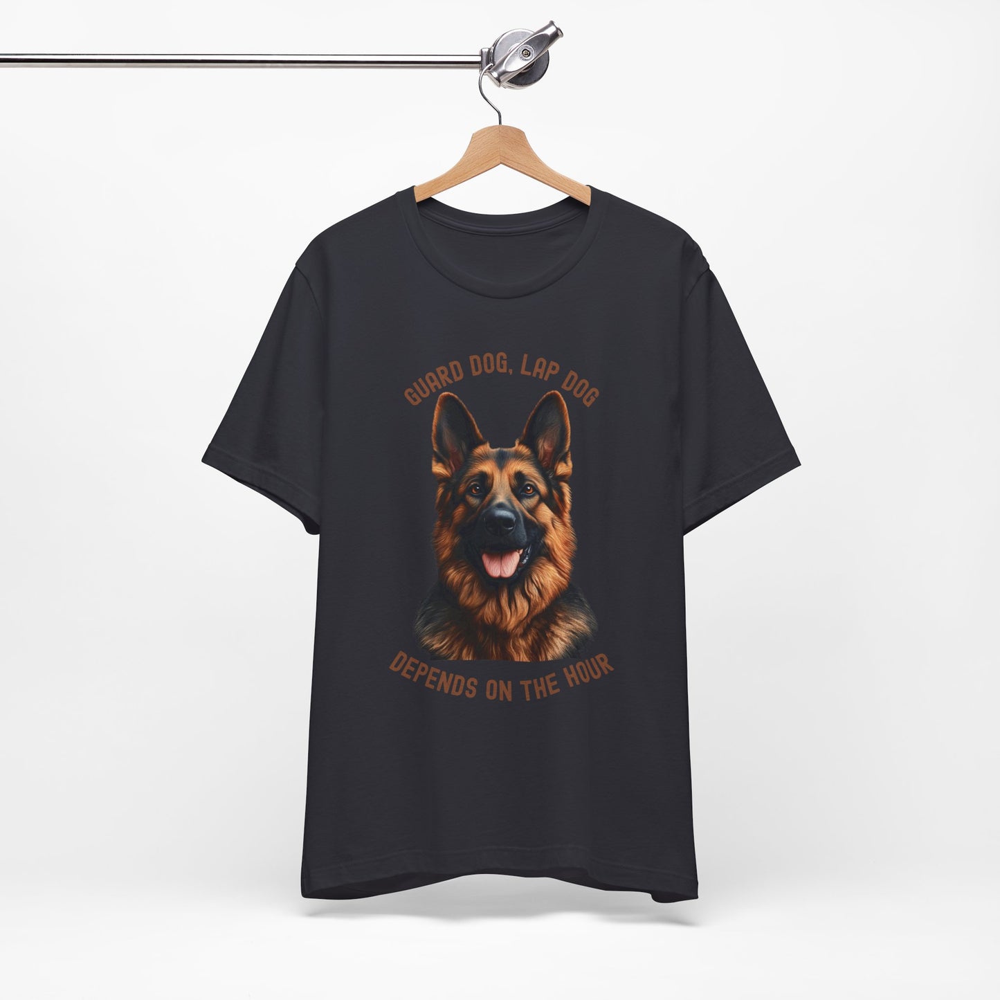 German Shepherd dog - guard dog lap dog design on hanger grey