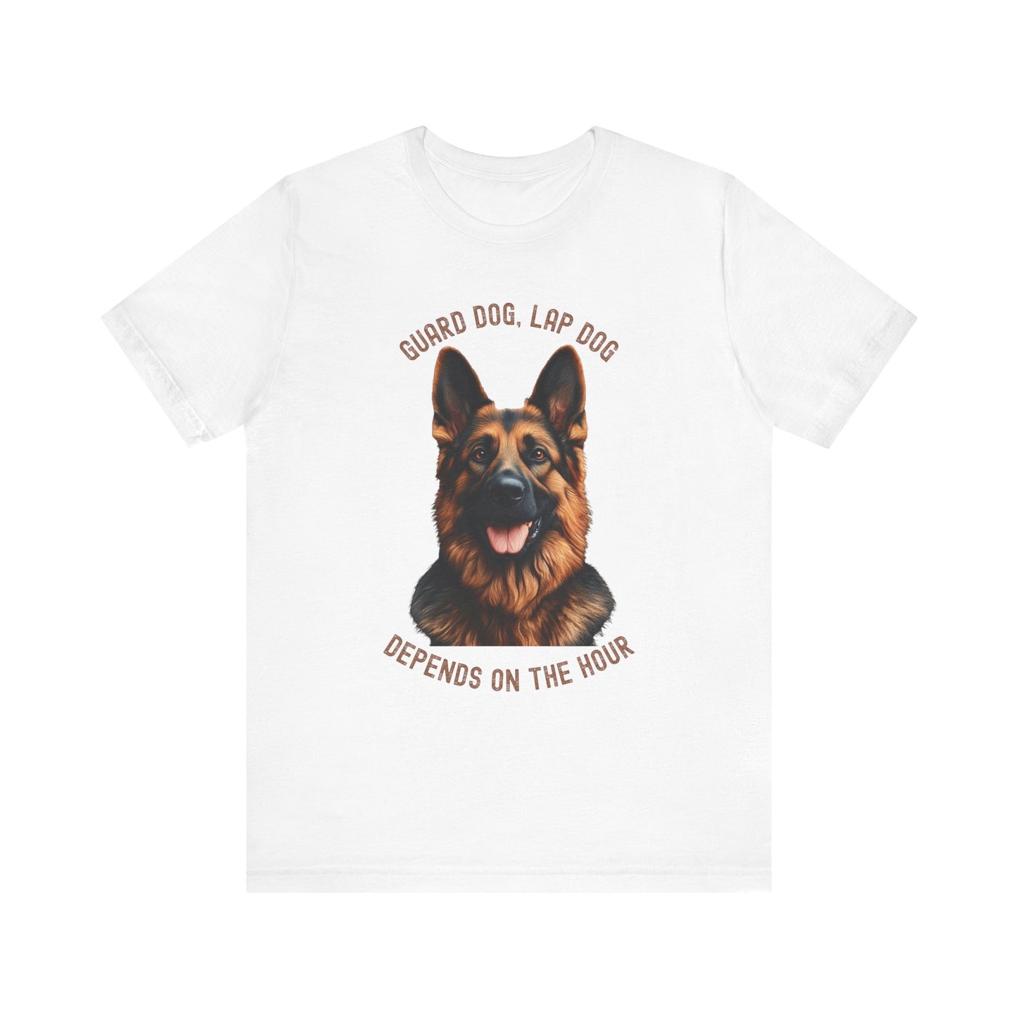 German Shepherd dog - guard dog lap dog design on white