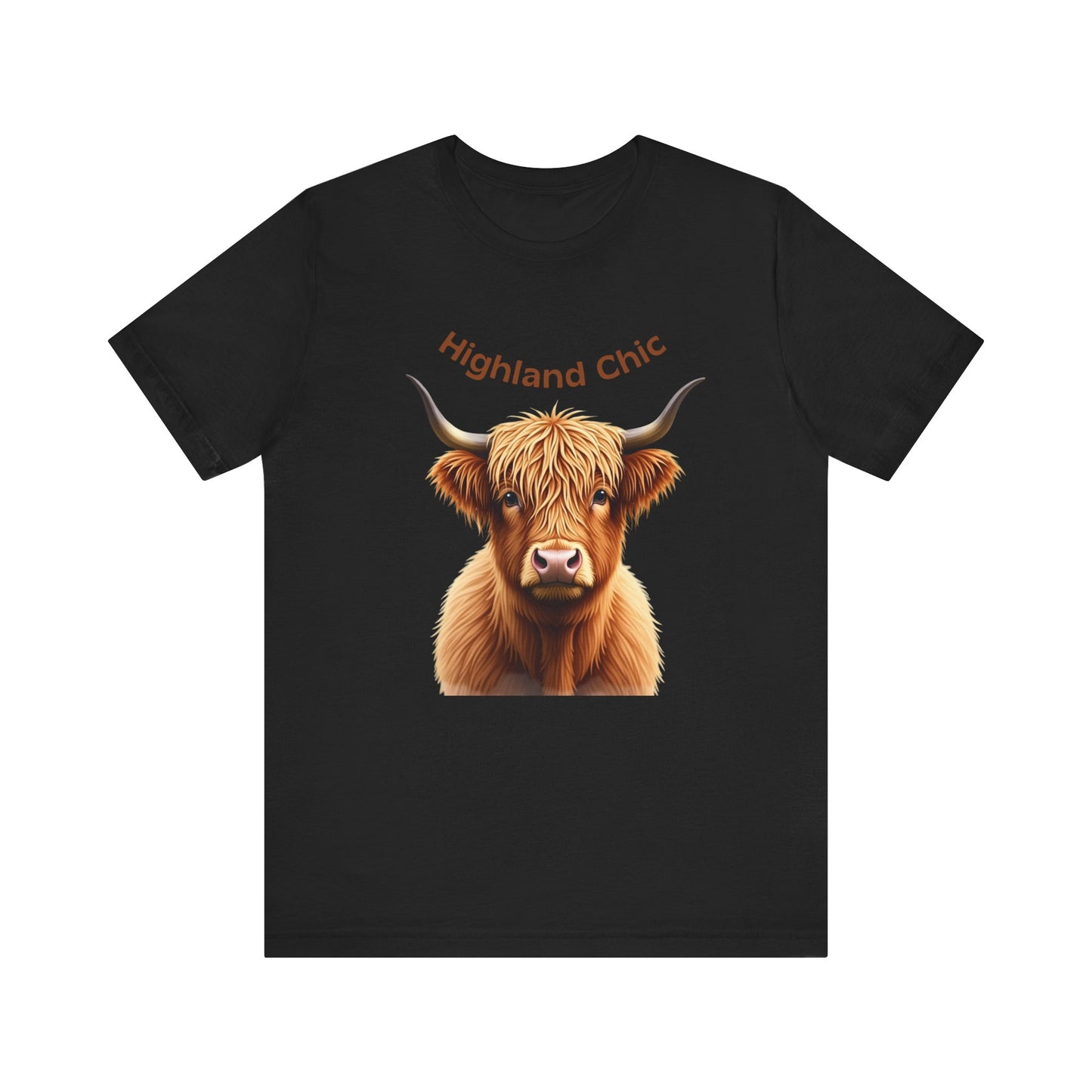 Highland Chic - Highland Cow Black T-shirt
