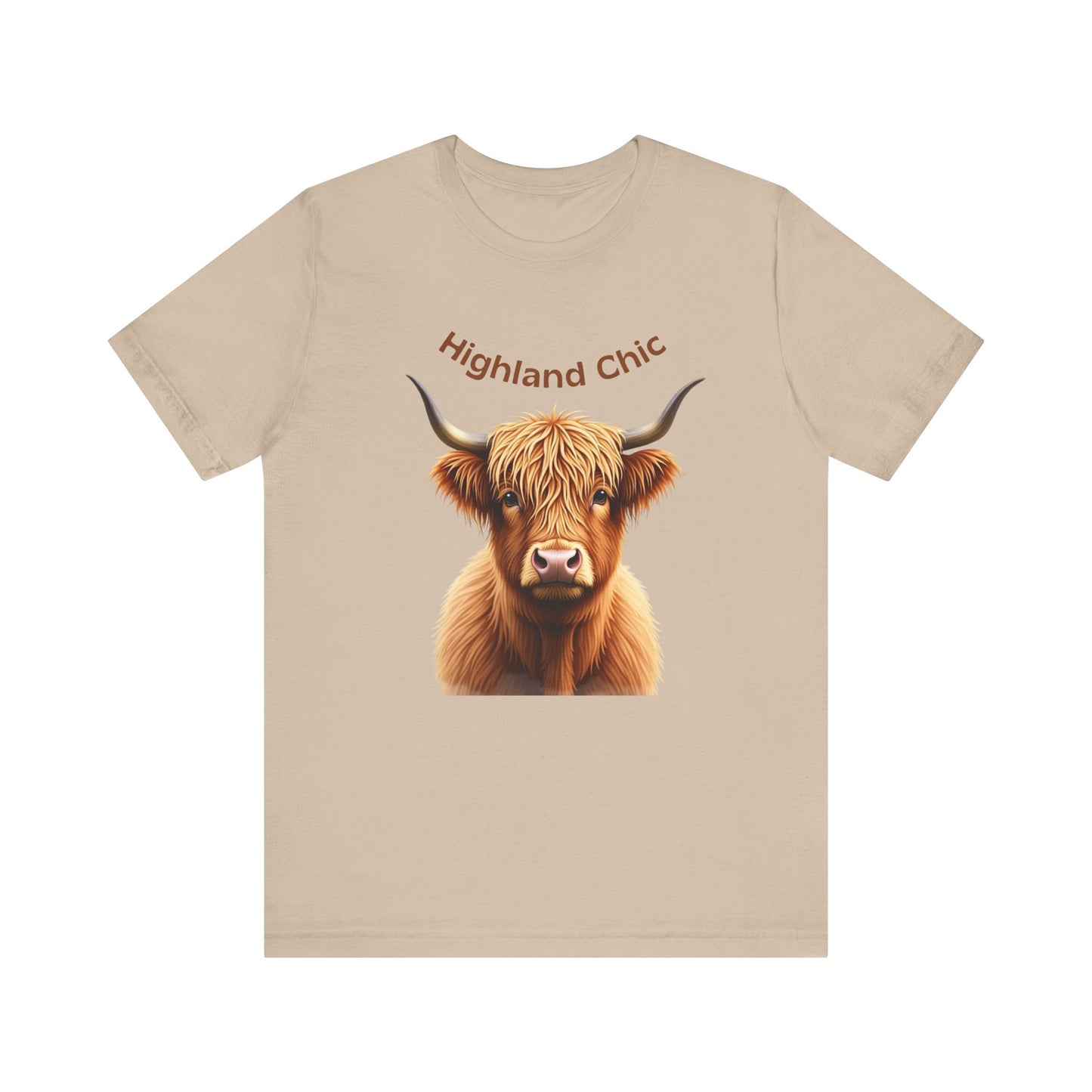 Highland Chic - Highland Cow tan T-shirt