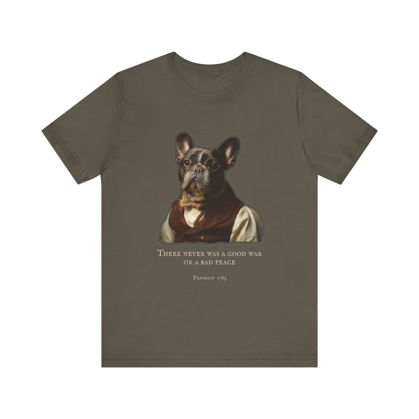 French Bulldog Patriotic Tee, Independance Day Dog Design T-Shirt, Unisex Graphic Tee, Vintage Dog Illustration
