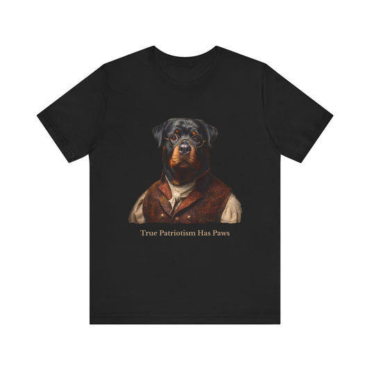 Rottweiler dressed as Benjamin Franklin, Patriotic Dog Tee, Funny Pet Lover Shirt, Animal Lover Gift, Rottweiler Graphic Tee, Independence Day Apparel