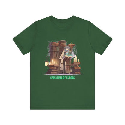Halloween Librarian Scientist T-Shirt Cursed Book Catalog Tshirt Spooky Library Costume for Readers Teachers Bookworms
