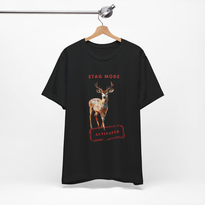 Stag Mode Activated Tee, Unisex Deer Design T-Shirt, Nature Lover Shirt, Gift for Him/Her, Outdoorsy Apparel