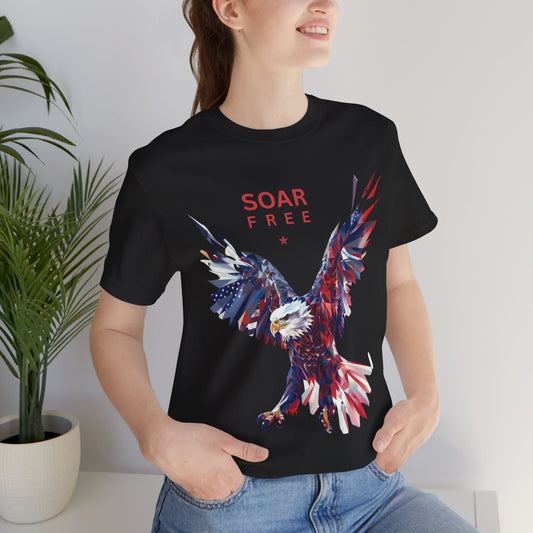 Soar Free Eagle Graphic Tee perfect for Independence day celebrations for the true patriot and wildlife lover.