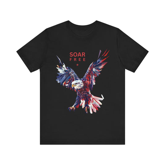 Soar Free Eagle Graphic Tee perfect for Independence day celebrations for the true patriot and wildlife lover.