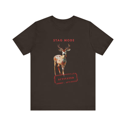 Stag Mode Activated Tee, Unisex Deer Design T-Shirt, Nature Lover Shirt, Gift for Him/Her, Outdoorsy Apparel