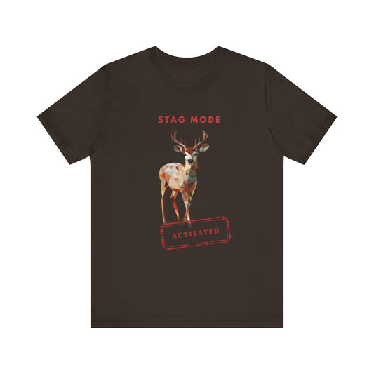 Stag Mode Activated Tee, Unisex Deer Design T-Shirt, Nature Lover Shirt, Gift for Him/Her, Outdoorsy Apparel