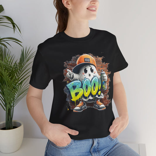 Ghost Graffiti Tee Streetwear Ghost Boo Spray Paint T-shirt Gift for her Gift for Him Graffiti Streetstyle Halloween Design