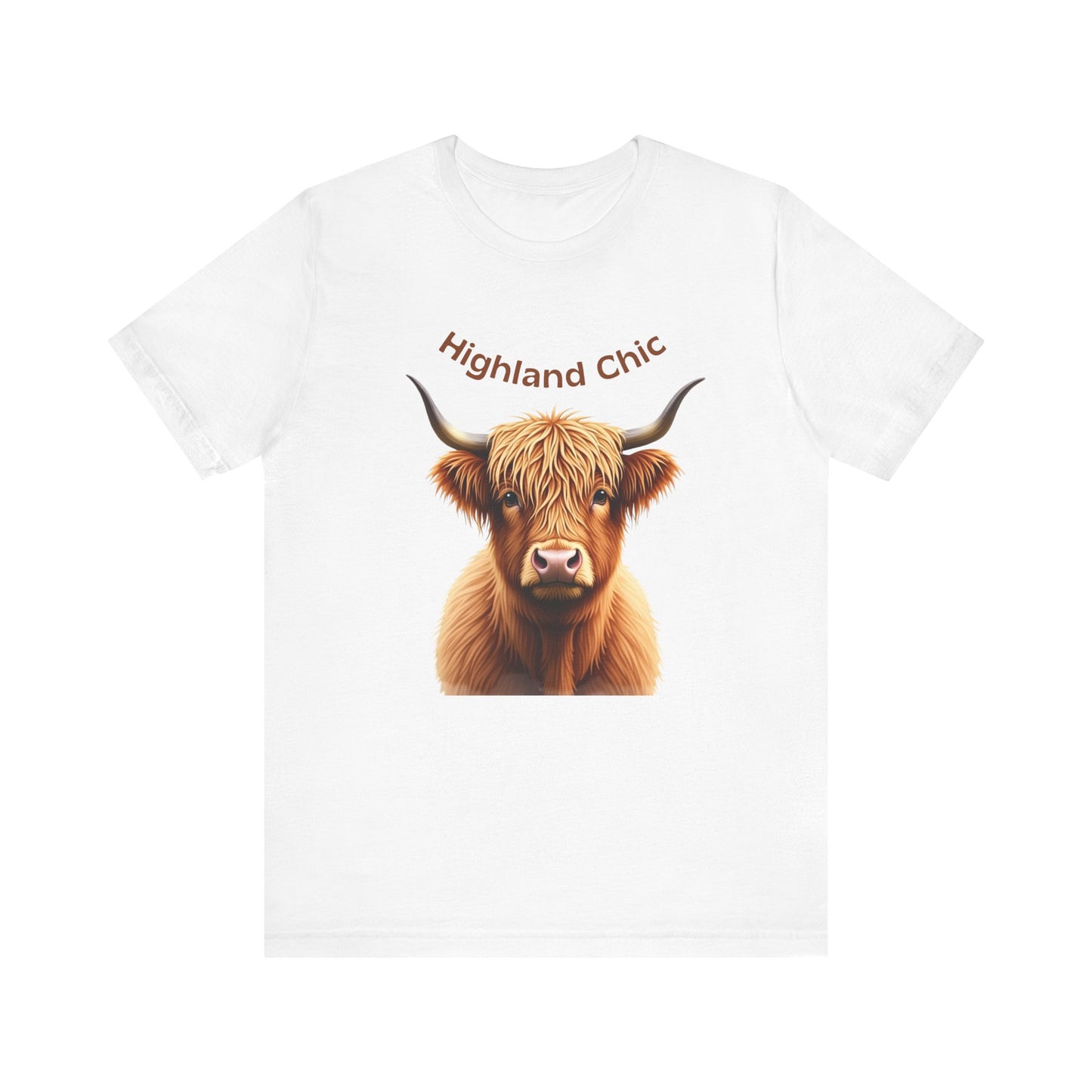 Highland Chic Unisex Tee - Cute Highland Cow T-Shirt for Animal Lovers