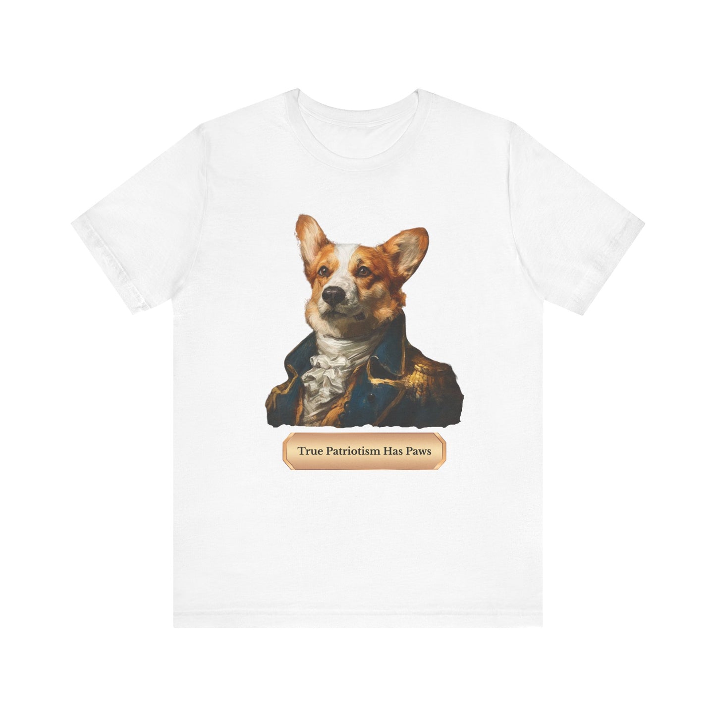 Corgi dressed as George Washington patriotic T-shirt, Gift for Dog Lovers, Unisex Casual Wear, Birthday Gift, Patriotic Pet Lovers Tee