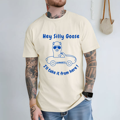 Funny Animal Graphic Tee Quirky Llama play on Silly Goose Tee Gift for Animal Lovers Humorous T-shirt Gift for Her Gift for Him Joke Tee