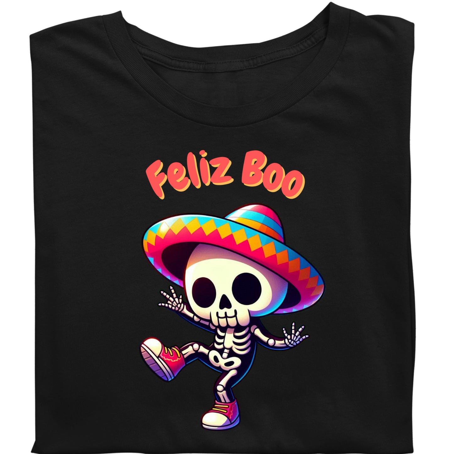 Halloween Cute Skeleton Sombrero T-shirt Spooky Funny Halloween Skeleton Tee in Mexican Sombrero Skeleton Tshirt