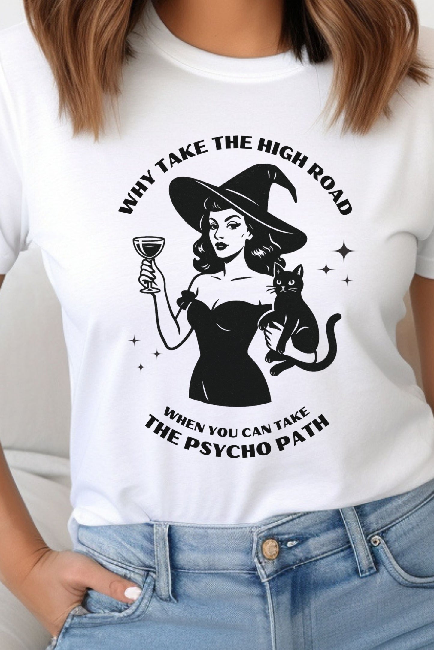 Halloween Sarcastic Tshirt design. Sarcastic Witch for design for spooky Halloween fun