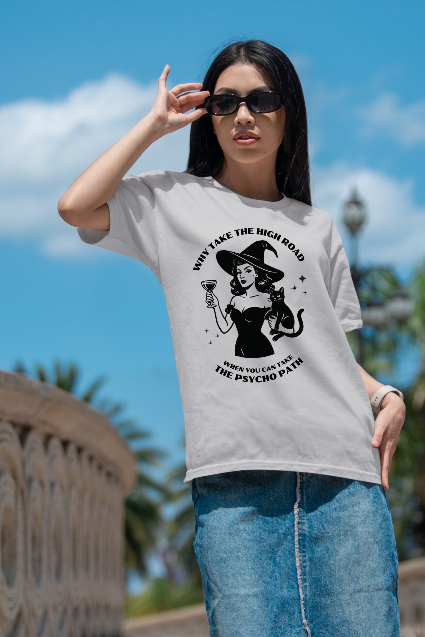 Halloween Sarcastic Tshirt design. Sarcastic Witch for design for spooky Halloween fun