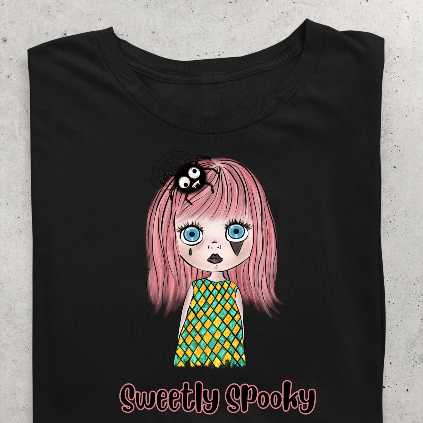 Sweetly Spooky Doll T-shirt Creepy Face Doll Tee Halloween Spooky TShirt Scarey Doll Tshirt Creepy Girl Tee Gift for Her Halloween Gift