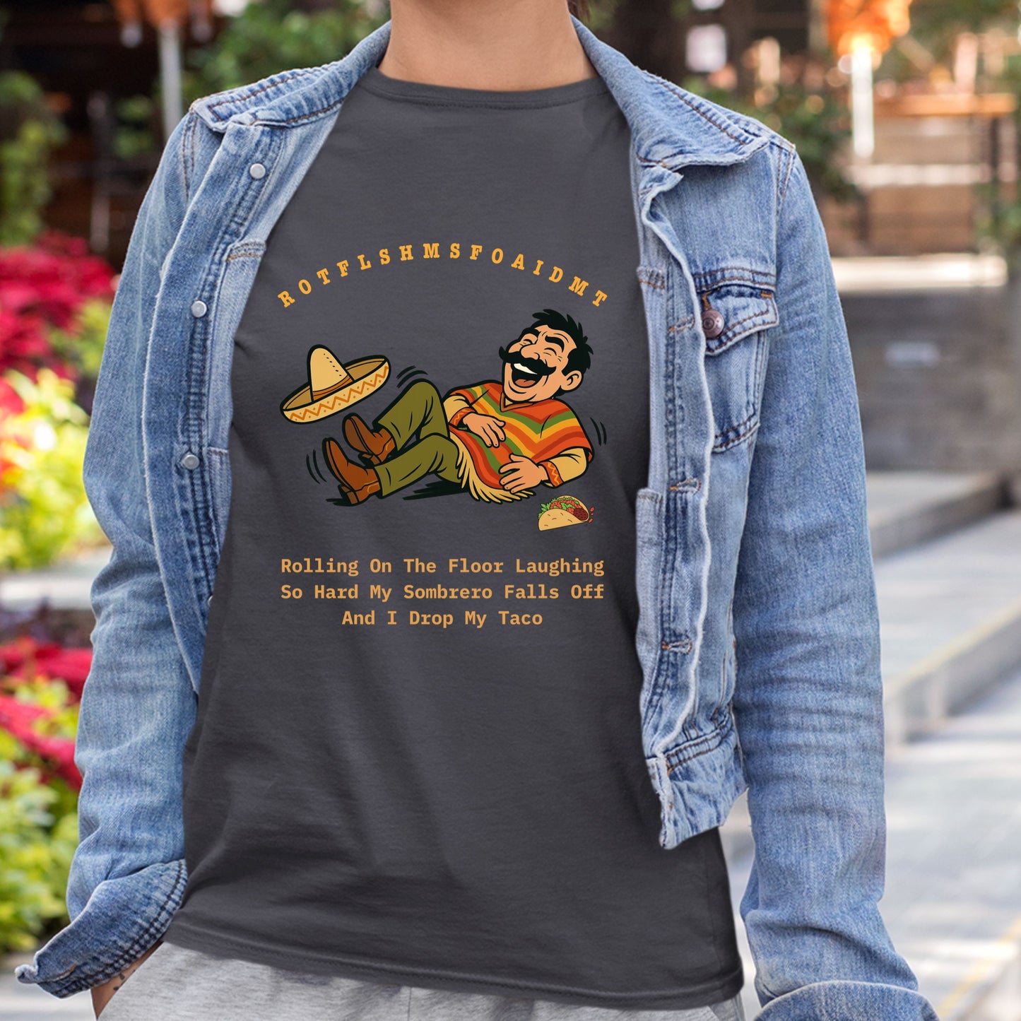 Funny Taco Tee Funny Mexican Sombrero Taco Meme T-Shirt Humorous Funny Mexicana Acronym Tee Gift for Her Gift for Him