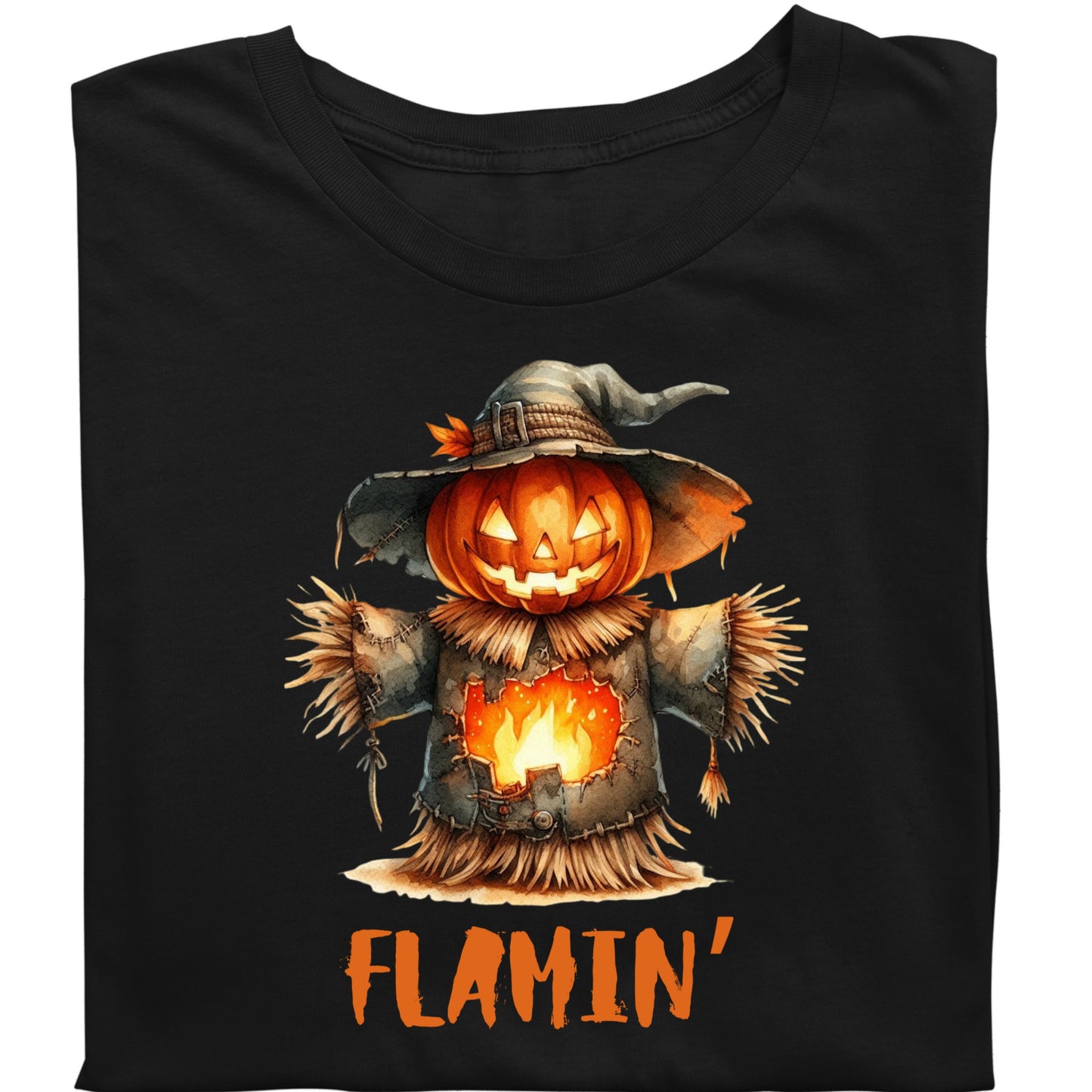 Halloween Scarecrow Tee Flamin' Scarecrow T-Shirt Fall Fashion Halloween Costume Spooky Vibe scarecrow Tee Gift for her Gift for him