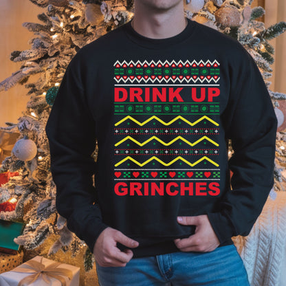 Ugly Sweater Festive Sweatshirt, Christmas Gift, Grinches Attire, Cozy Holiday Jumper, Funny Xmas Top