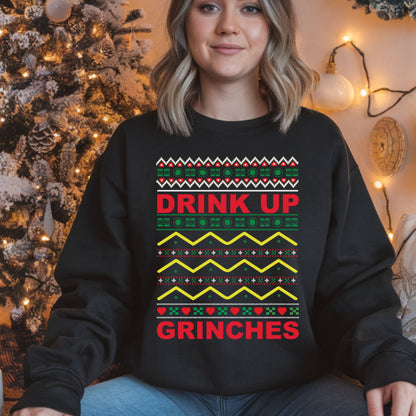 Ugly Sweater Festive Sweatshirt, Christmas Gift, Grinches Attire, Cozy Holiday Jumper, Funny Xmas Top