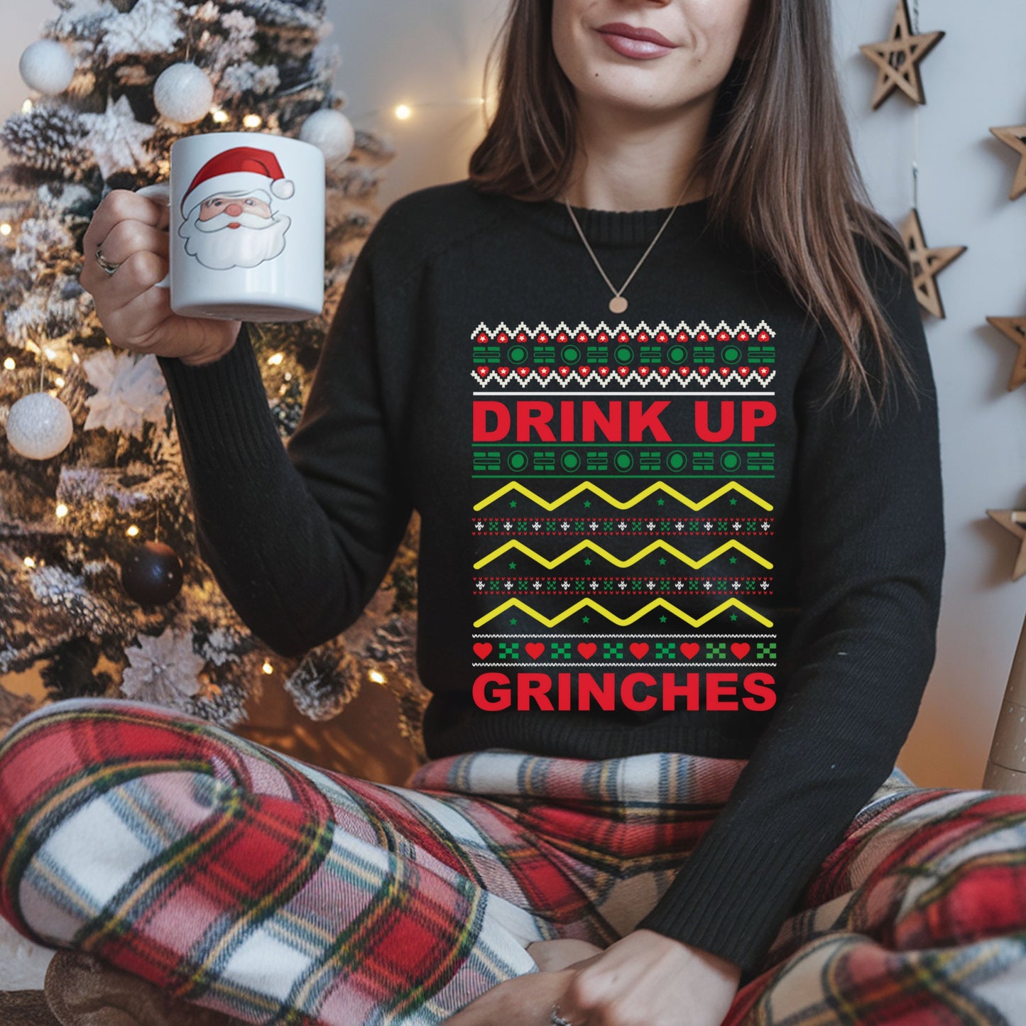 Ugly Sweater Festive Sweatshirt, Christmas Gift, Grinches Attire, Cozy Holiday Jumper, Funny Xmas Top