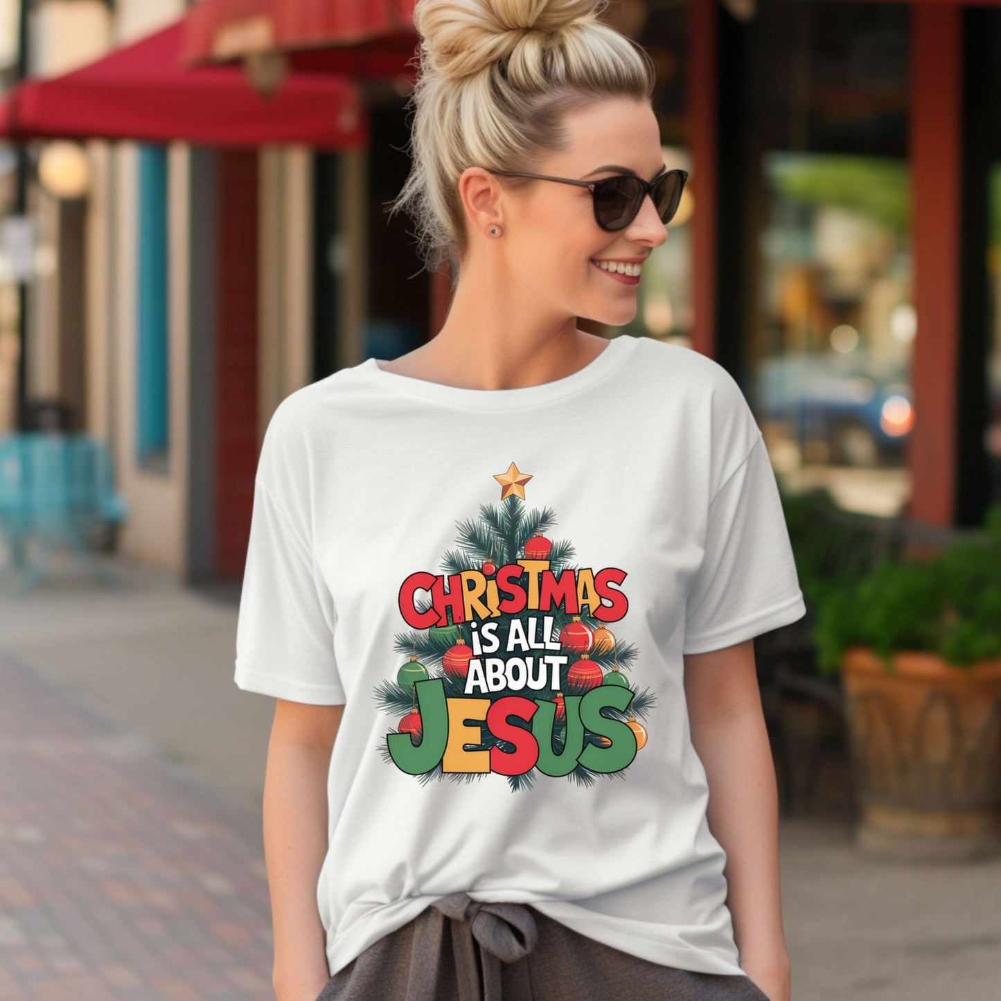 Christmas Is All About Jesus T-shirt: Christian Christmas Tee, Religious Holiday TShirt, Faith-Based Christmas Top