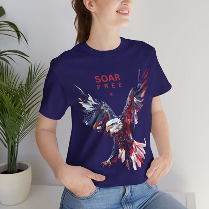 Soar Free Eagle Graphic Tee perfect for Independence day celebrations for the true patriot and wildlife lover.