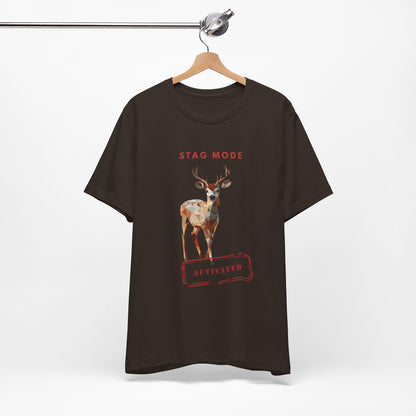 Stag Mode Activated Tee, Unisex Deer Design T-Shirt, Nature Lover Shirt, Gift for Him/Her, Outdoorsy Apparel