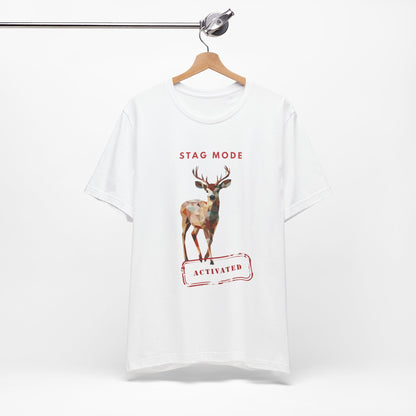 Stag Mode Activated Tee, Unisex Deer Design T-Shirt, Nature Lover Shirt, Gift for Him/Her, Outdoorsy Apparel