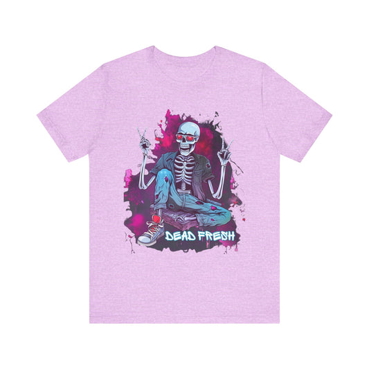 Skeleton Streetwear Tee Halloween Graffiti Skeleton Style Dead Fresh Halloween Celebration Costume Gift for Her Costume Gift for him