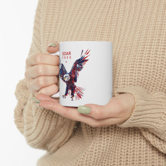 Soar Free American Eagle Patriotic Design Mug
