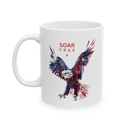 Soar Free American Eagle Patriotic Design Mug