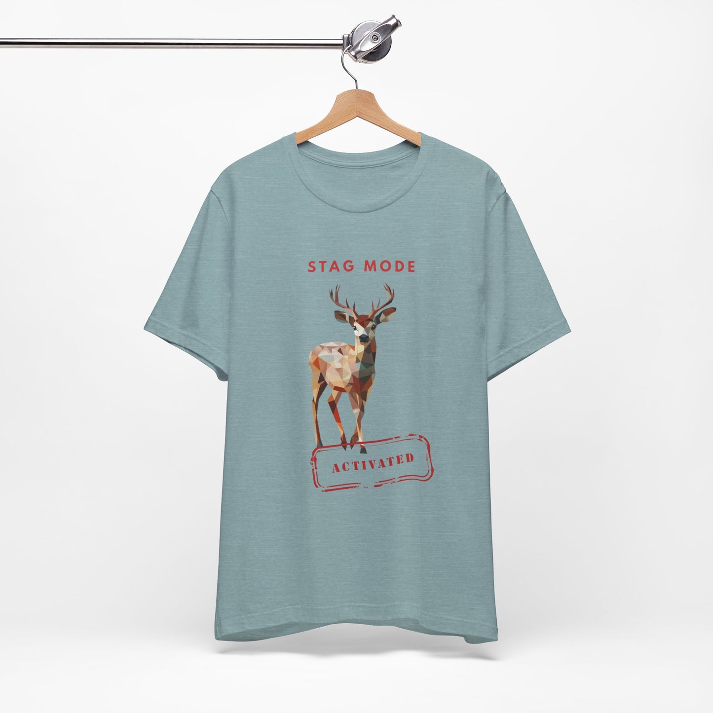 Stag Mode Activated Tee, Unisex Deer Design T-Shirt, Nature Lover Shirt, Gift for Him/Her, Outdoorsy Apparel